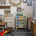 Commode Handmade Black Home Cabinet Vintage French Living Room Furniture